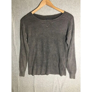 Womens American Eagle Waffle Knit Long Sleeve Shirt Loungewear Casual